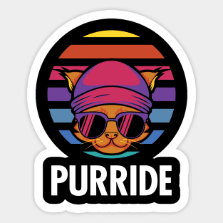 Purride - Retro Vintage Cat Sticker